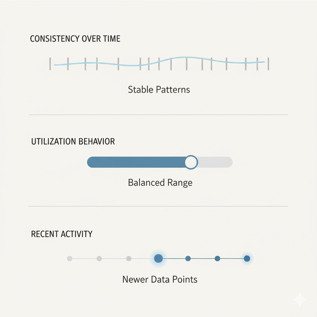 Lenders evaluating credit profile stability and predictability
